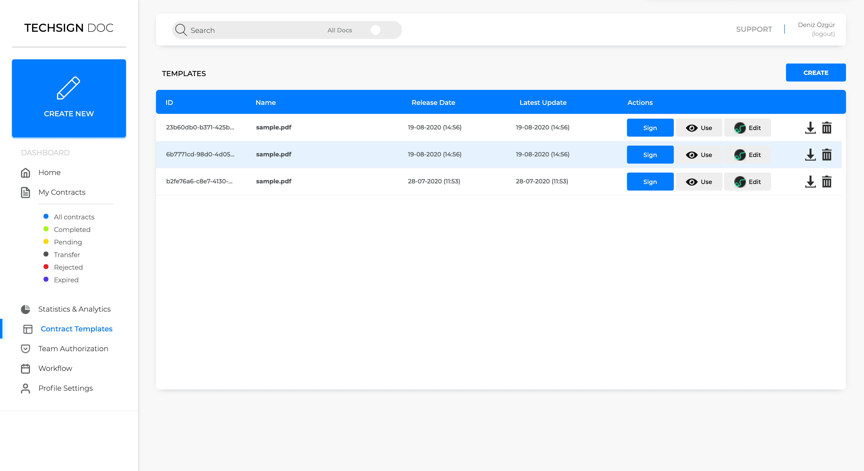 Create document templates to automate paper cycles and use electronic signatures faster